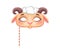 Cartoon sheep animal mask, carnival festival party