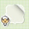 Cartoon sheep sticker with place for text