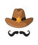 Cartoon Sheriff Cowboy Hat with Gold Star Badge