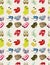 Cartoon shoes set seamless pattern