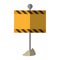 cartoon sign road rectangle caution empty