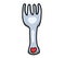 A Cartoon Silver Kitchen Fork