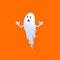 Cartoon simple gradient ghost trendy design.