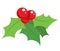 Cartoon simple mistletoe decorative ornament