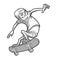 Cartoon skater boy