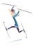 Cartoon skier man illustration