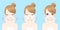 Cartoon skin care woman