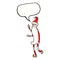 cartoon skinny santa with speech bubble