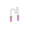 Cartoon skipping rope toy colored icon. Signs and symbols can be used for web, logo, mobile app, UI, UX