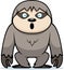 Cartoon Sloth Surprised