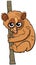 Cartoon slow loris comic animal character