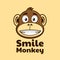 Cartoon Smile Monkey mascot logo design