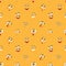 Cartoon smiley pattern. Funny crazy faces happy cute smile caricature fun comic expressions Cartoons face seamless