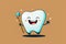 Cartoon smiley tooth that might work well in a pediatric dental clinic