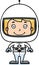 Cartoon Smiling Astronaut Girl