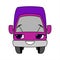 A Cartoon Smiling Car. Cartoon Little Truck. Contour Vector Illustration On White Background. Funny Character For Children. The