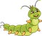 Cartoon smiling caterpillar