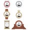 Cartoon smiling clock face smiles 010