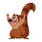 Cartoon smiling Coati