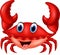 Cartoon smiling crab