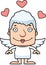 Cartoon Smiling Cupid Woman