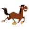 Cartoon Smiling Galloping Horse