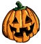 Cartoon of smiling halloween carved pumpkin