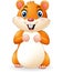 Cartoon smiling hamster