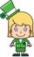 Cartoon Smiling Irish Girl