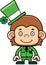 Cartoon Smiling Irish Monkey