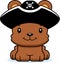 Cartoon Smiling Pirate Bear