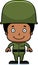 Cartoon Smiling Soldier Boy