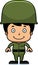 Cartoon Smiling Soldier Boy