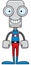 Cartoon Smiling Superhero Robot