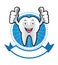 Cartoon Smiling tooth banner