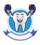 Cartoon Smiling tooth banner