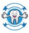 Cartoon Smiling tooth banner