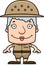 Cartoon Smiling Zookeeper Woman