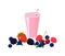Cartoon smoothie with berries.