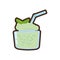 cartoon smoothie mint fresh drink