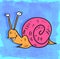 Cartoon snail illustration , vector icon