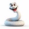 Cartoon Snake: A Photobashed, Humorous And Realistic 3d Sculpted Cobra