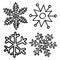 Cartoon Snowflake set.