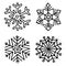 Cartoon Snowflake set