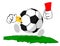 Cartoon soccer ball the judge