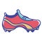 Cartoon Soccer Footwear Icon Illustration Isolated