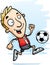 Cartoon Soccer Player Dribbling