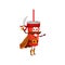 Cartoon soda drink pirate character, beverage cup