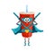 Cartoon soda drink superhero funny character