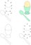 Cartoon soft-boiled egg and spoon. Coloring book and dot to dot